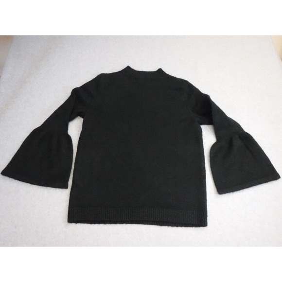 Democracy Artisan Crafted Size Small Black Embroidered Sweater with Bell Sleeve - Picture 2 of 7